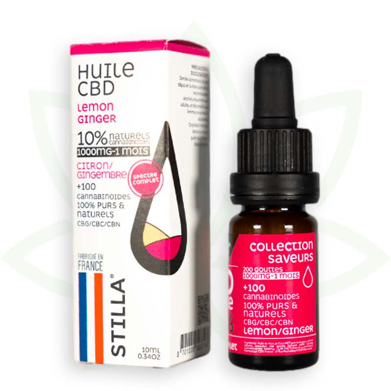 cbd olie citroen gember 10 procent 10ml volledig spectrum stilla france mafrenchweed 3
