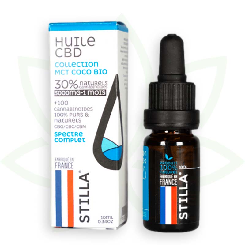 cbd olie mct kokos 30 procent 10ml volledig spectrum stilla france mafrenchweed 8
