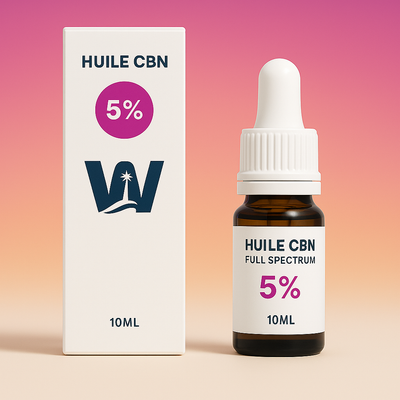 Hennepzaadolie CBN 5% + CBD 5% + CBN 5% + CBD 5