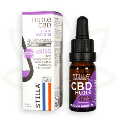 calm evening cbd olie 40 procent 10ml volledig spectrum stilla france mafrenchweed 10