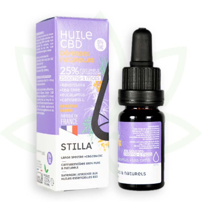 cbd natuurlijke verdedigingsmiddelen olie 25 procent 10ml breed spectrum stilla france mafrenchweed 9