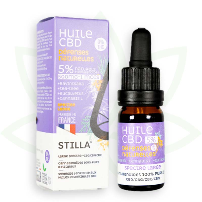 cbd natuurlijke afweer olie 5 procent 10ml breed spectrum stilla france mafrenchweed 1