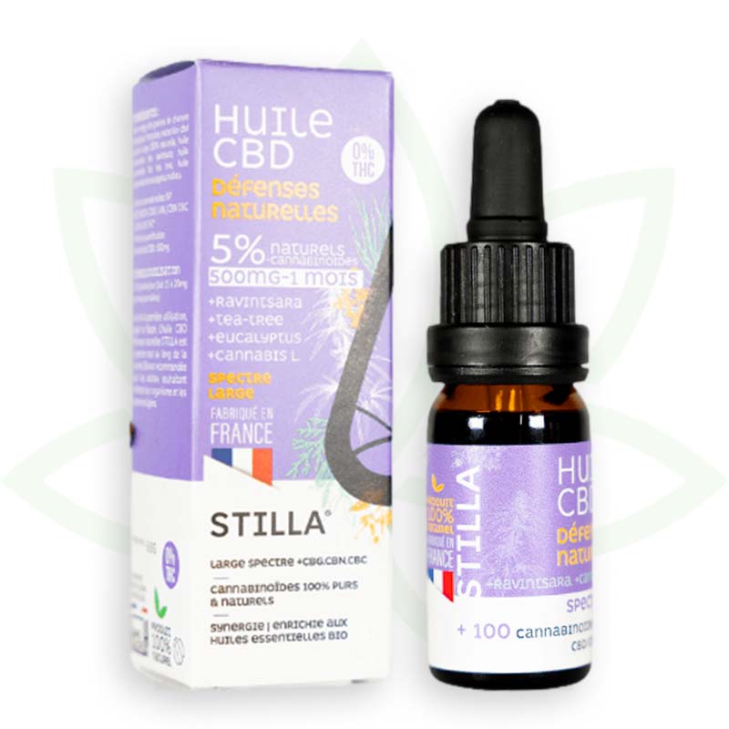 cbd natuurlijke afweer olie 5 procent 10ml breed spectrum stilla france mafrenchweed 2