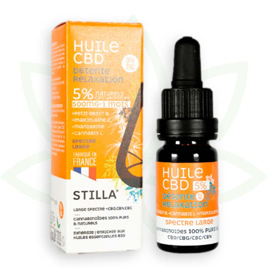 cbd olie ontspanning 5 procent 10ml breed spectrum stilla france mafrenchweed 1