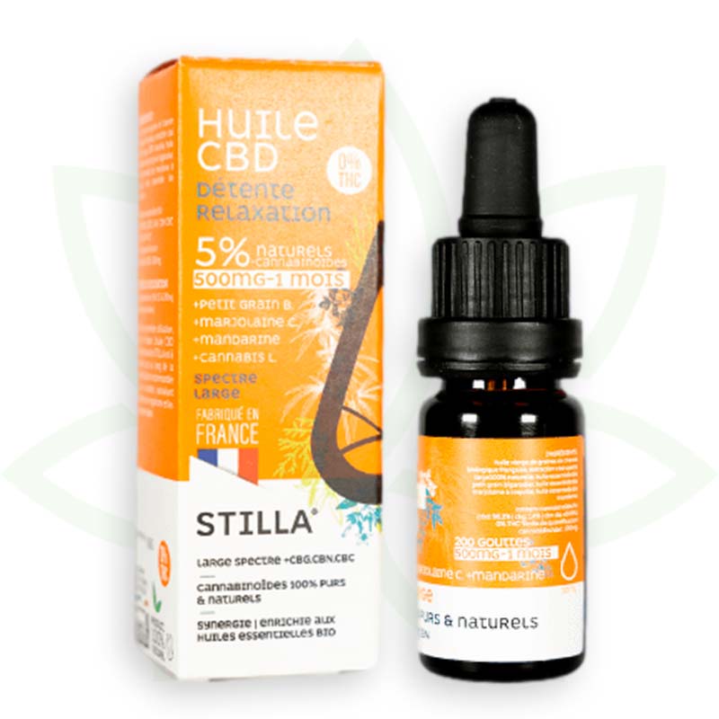 cbd olie ontspanning 5 procent 10ml breed spectrum stilla france mafrenchweed 3