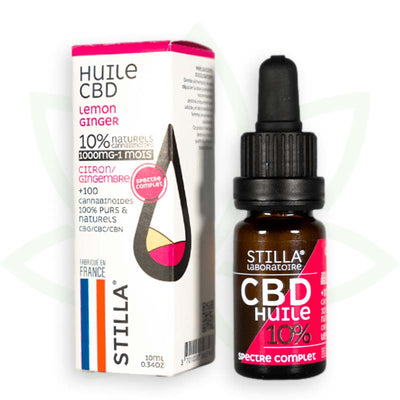 cbd olie lemon ginger 10 procent 10ml volledig spectrum stilla france mafrenchweed 1