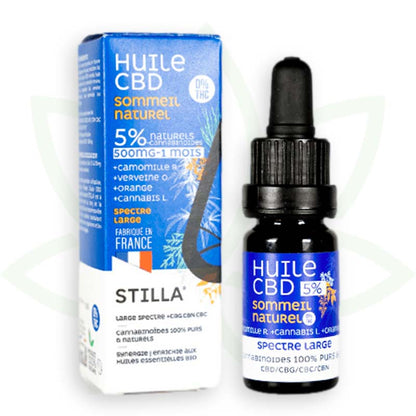 cbd olie natuurlijke slaap 5 procent 10ml breed spectrum stilla france mafrenchweed 1